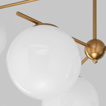 Потолочный светильник со стеклянными плафонами 60147/6 латунь Eurosvet Marbella