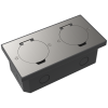 Donel Лючок Surface 4 мод. (2 мод. 45х45 мм.), круглая крышка, никель, IP44, DFB22ZMRN