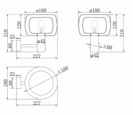 Настенный светильник (бра) Modern MOD411WL-01G Maytoni Vision