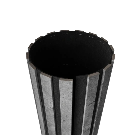 Акустическая панель FLEX Бетон 1200×600 мм рейка 25х6 мм