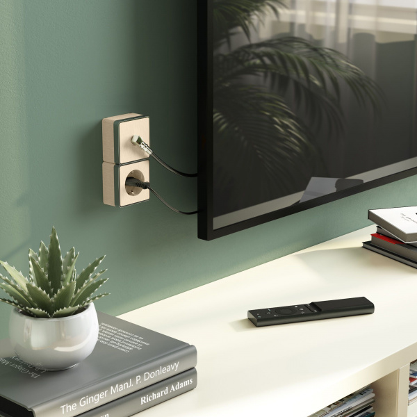 ТВ-розетка оконечная Gallant (шампань рифленый) WL15-21-01