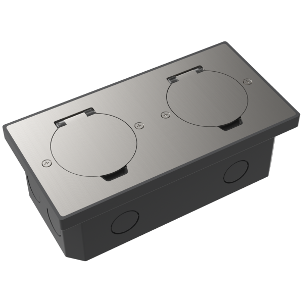 Donel Лючок Surface 4 мод. (2 мод. 45х45 мм.), круглая крышка, никель, IP44, DFB22ZMRN