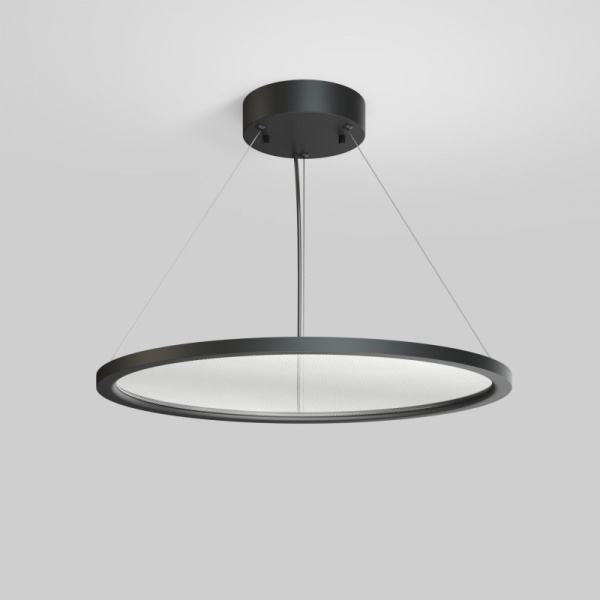 Подвесной светильник горизонтальный VEIL, 35 Вт, ?600?В1500 мм, LED 2700-6000K, IP20, пульт Д/У (в комплекте), черный, алюминий, акрил