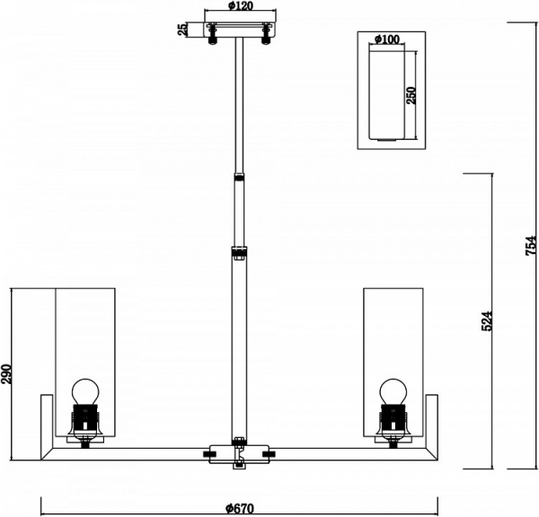 Люстра MOD089PL-06BS Maytoni Fortano