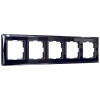 Рамка из стекла на 5 постов Diamant черный W0051208