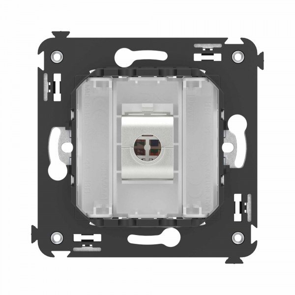 DKC Avanti Компьютерная розетка RJ-45 без шторки в стену, кат.6 одинарная экранированная, Белое облако