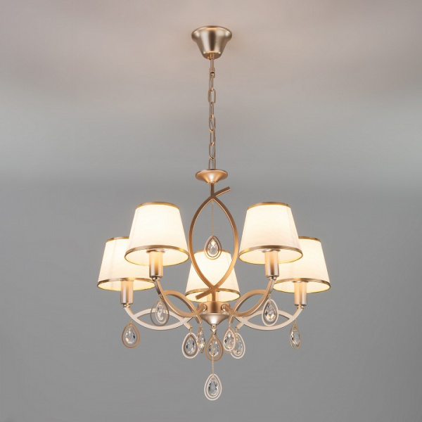 Классическая люстра 60091/5 перламутровое золото Eurosvet Salita Классическая люстра 60091/5 перламутровое золото Eurosvet Salita