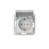 Systeme Electric AtlasDesign Жемчуг Розетка с заземл. со шторк. с крышкой, 16А, IP20,мех., быстрозажим. клем.