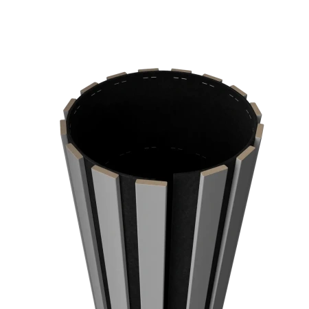 Акустическая панель FLEX Темно-серый 1200×600 мм рейка 25х6 мм