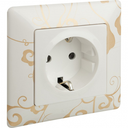 Legrand Valena LIFE DIY Бел Розетка 1-ая с/з, безвинт.зажим