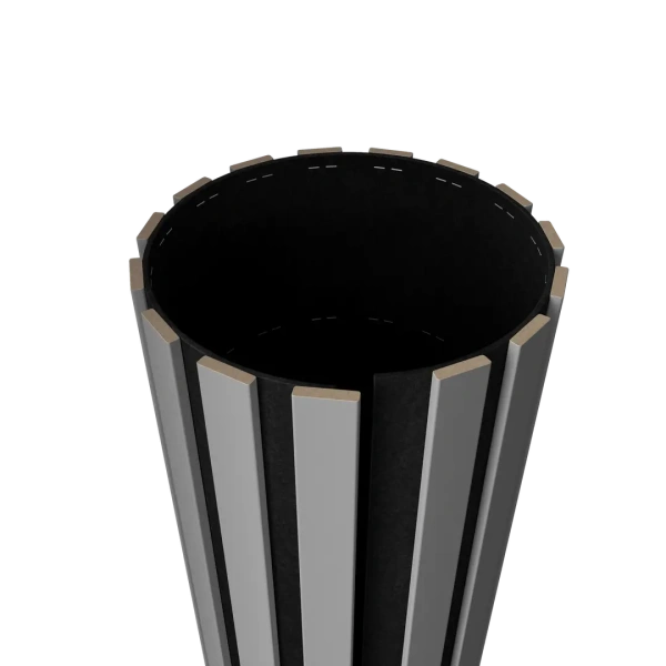 Акустическая панель FLEX Темно-серый 1200×600 мм рейка 25х6 мм