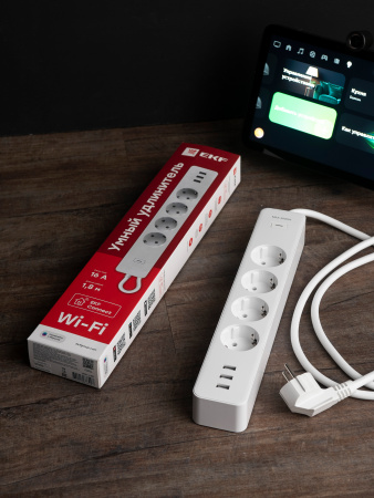 EKF PROxima Умный удлинитель Connect Wi-Fi c USB