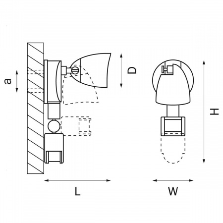 Уличный настенный светодиодный светильник Lightstar Diva 374347