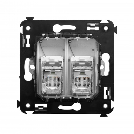 DKC Avanti Закаленная сталь Компьютерная розетка RJ-45 двойная  категория  6 экранированная