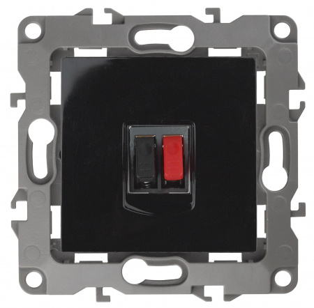 ЭРА 12-3111-06 Чёрный Розетка аудио, IP20, 12