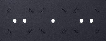 Donel Рамка тройная на 2+1+2 тумблера, тип C/D, черный, серия N96 Superfine, DTFLA3212BL