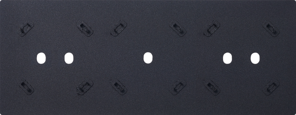 Donel Рамка тройная на 2+1+2 тумблера, тип C/D, черный, серия N96 Superfine, DTFLA3212BL