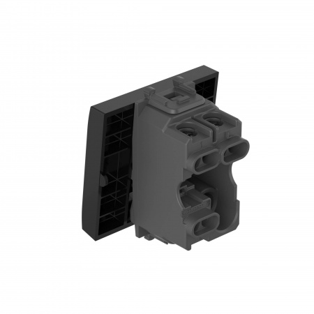 DKC Avanti Черный квадрат Выключатель 16A 2 модуля