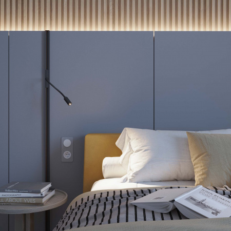 Светильник SP-BED-CHARGE-BUILT-S80x230-3W Warm3000 (BK, 20 deg, 230V, USB-A, USB-C) (Arlight, IP20 Металл, 3 года)