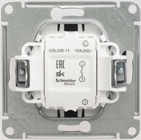 SE Glossa Шоколад Выключатель 1-клавишный сх.1, 10AX