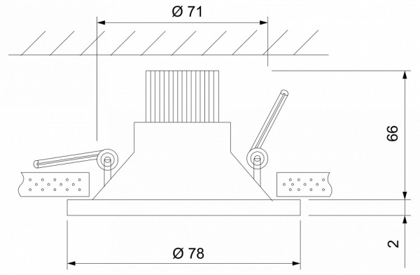 Встраиваемый точечный светодиодный светильник 15266/LED 7W 4200K белый Elektrostandard 15266/LED a055718