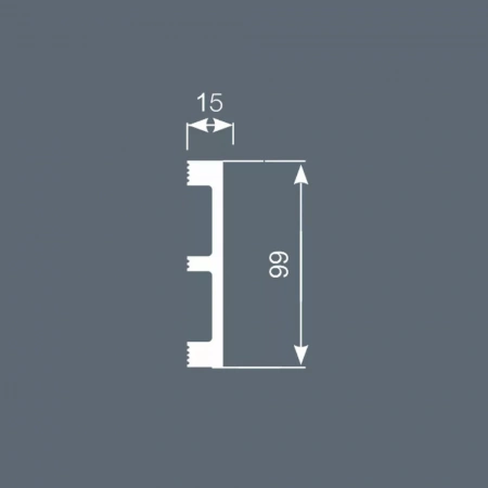 Плинтус PX049, 99х15, 2000мм, Экополимер/20