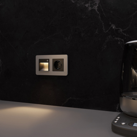 Встраиваемая LED подсветка с датчиком движения и изменяемой цветовой температурой (черный матовый) W1154608