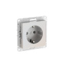 Systeme Electric AtlasDesign Жемчуг Розетка с заземлением, 16А, мех., быстрозажим. клем.