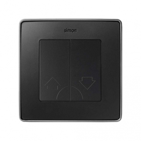 Simon 82 Графит Комплект накладок (2 шт) для 2-х клав. кнопочн.механизма упр. работой жалюзи, S82,82N