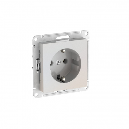 Systeme Electric AtlasDesign Жемчуг Розетка с заземлением, 16А, мех., быстрозажим. клем.