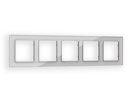 Рамка ALFA Platos (Серебро Стекло органическое) 5-ая AF330405
