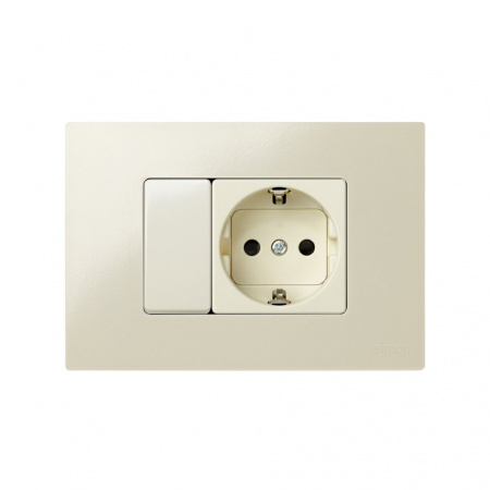 Simon 27  Слоновая костьРамка для установки карточного выключателя ц