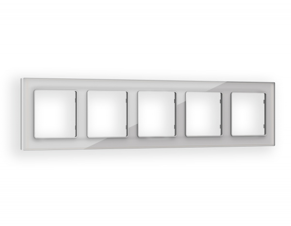 Рамка ALFA Platos (Серебро Стекло органическое) 5-ая AF330405