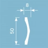 Молдинг MX049, 50х8, 2000мм, Экополимер/28