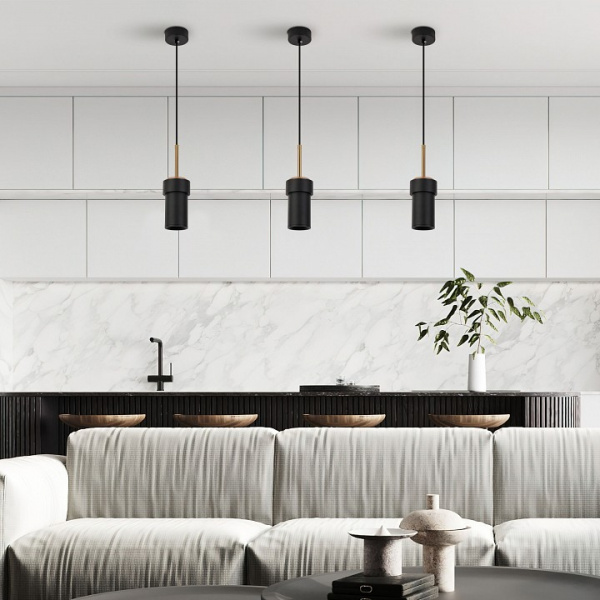 Подвесной светильник 50264/1 черный Eurosvet Pebble