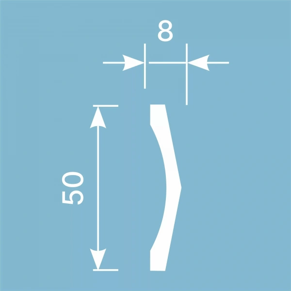 Молдинг MX049, 50х8, 2000мм, Экополимер/28