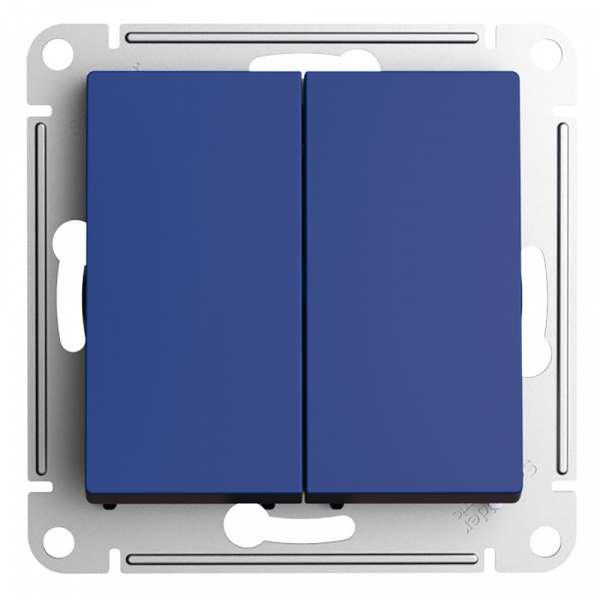 SE AtlasDesign Аквамарин Переключатель 2-клавишный, сх.6/2, 10АХ, механизм