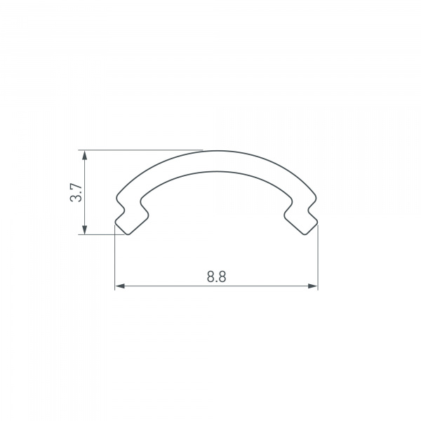 Arlight Экран ARH-KANT-H8-2000 Round Opal (Пластик)
