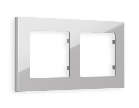 Рамка ALFA Techno (Серебро глянец) 2-ая AF220402