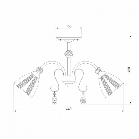 Потолочный светильник 30155/5 античная бронза Eurosvet Floranse