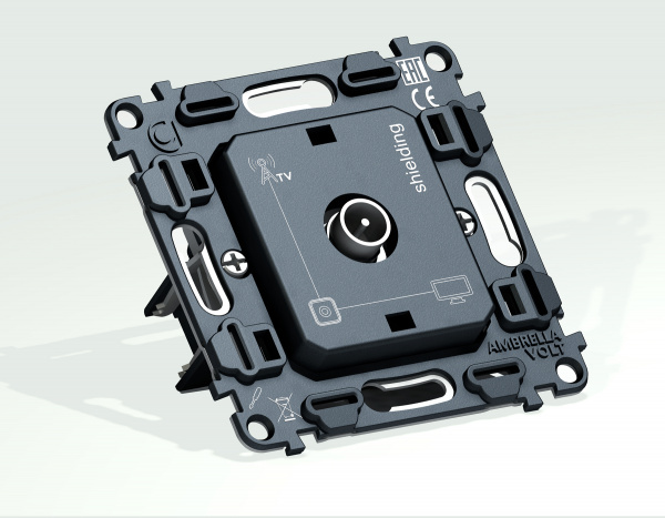 Механизм TV розетки оконечной экранированной 5-1000 MHz 3dB QUANT VM199