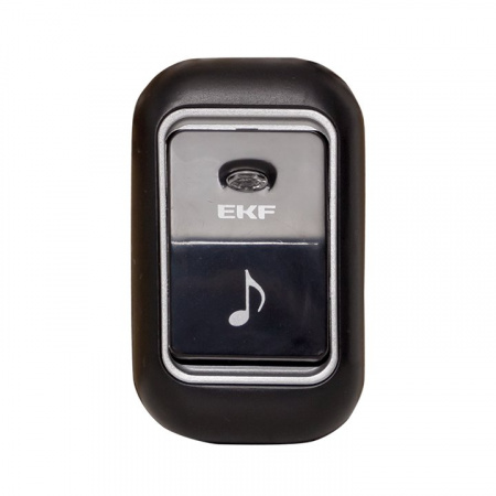 Звонок беспр. на батарейках Classic (2х1,5В АА, черный, 51 мелод. с индик. 4 ур.) EKF