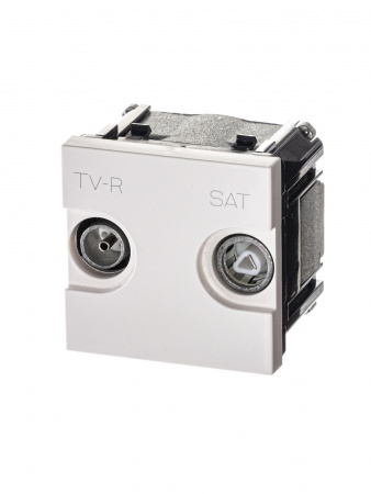 ABB NIE Zenit Бел Розетка TV-FM-SAT единственная, 2 мод