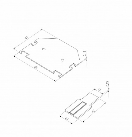 Slim Magnetic Комплект заглушек для шинопровода в натяжной потолок: торцевая и внутренняя черный 85233/00 Elektrostandard Slim Magnetic a070152