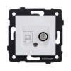 Розетка двойная спутниковая SAT + RJ45 Cat.6, белый матовый Kollinger REA-014WM для Aspekt, Eleganz, Reflex