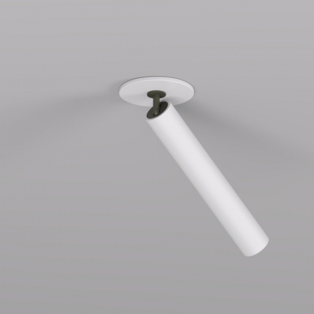 DK2517-WB Поворотный встраиваемый светильник SPACE со светодиодом H138mm d23mm 220V 8W 38° 4000К IP20 белый/черный алюминий