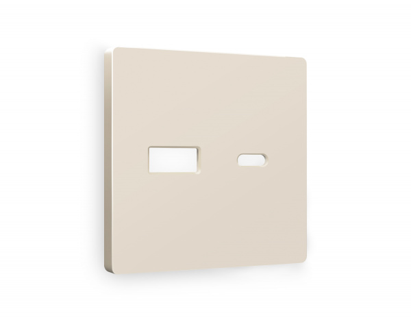 Лицевая панель ALFA (Бежевый матовый) для розетки 2USB A+C QUANT AP3310