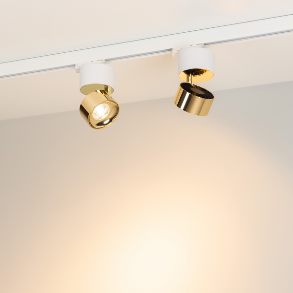 Светильник SP-PLURIO-TRACK-4TR-R77-9W Warm3000 (WH-BRS, 36 deg, 230V) (Arlight, IP20 Металл, 3 года)