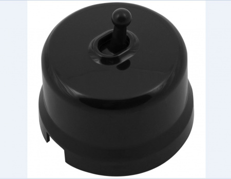 BIRONI Лизетта Пластик Черный Выключатель перекрестный 1-кл (тумблерный)