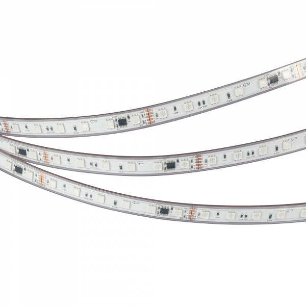Arlight Лента герметичная DMX-PS-B60-12mm 24V RGB-PX6 (14 W/m, IP67, 5060, 5m) (бегущий огонь)